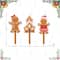 Glitzhome® Wooden Gingerbread Man Yard Stake Set